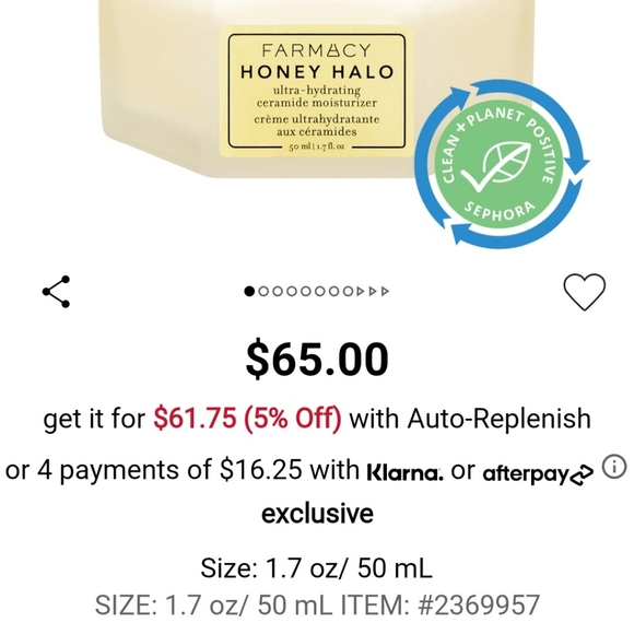 HONEY HALO ceramide face moisturizer - Picture 2 of 2